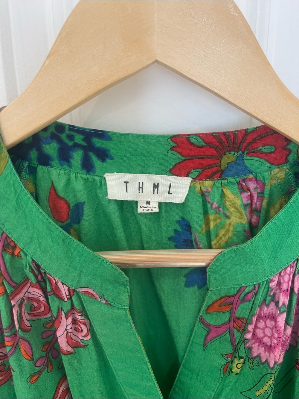 THML Green Floral Top - Picture 3 of 5